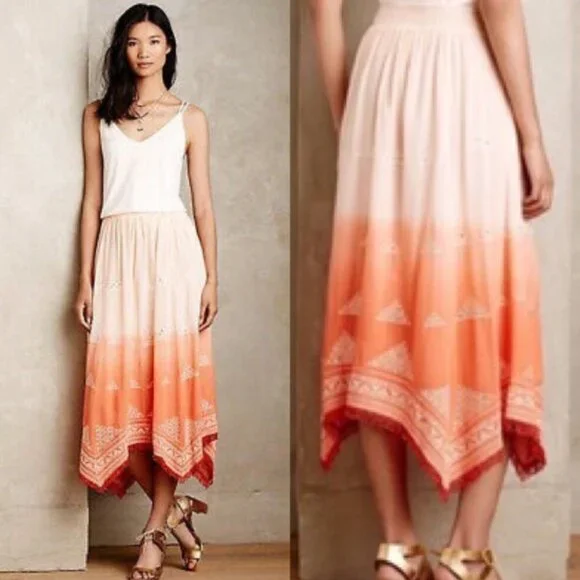 Anthropologie Ombre Pyramid Skirt - pink Women's S - Picture 1 of 4
